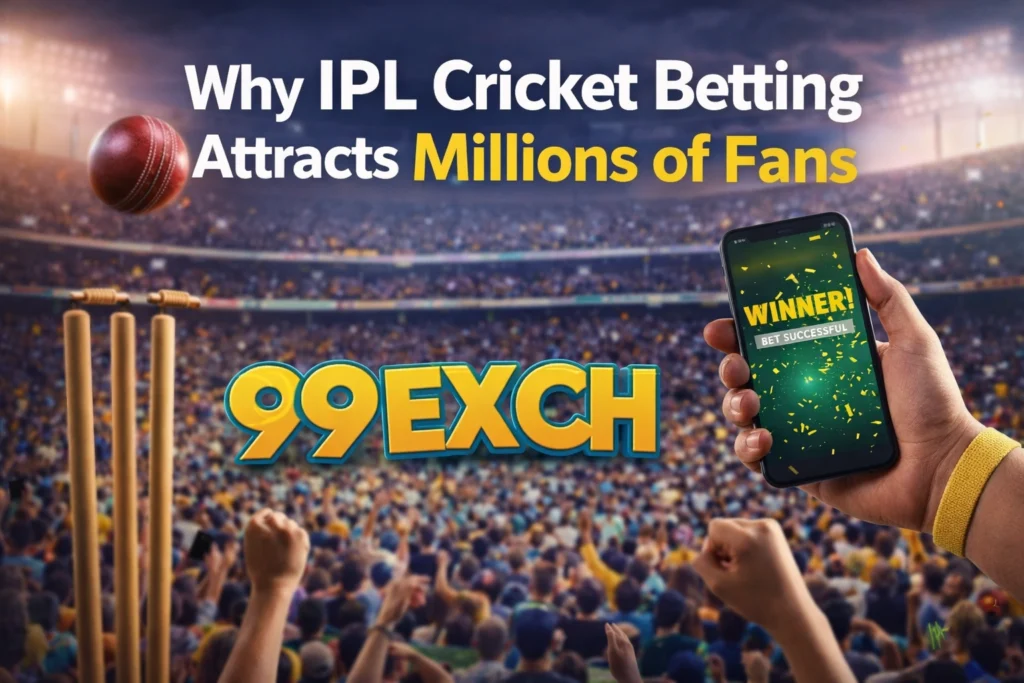 Why IPL cricket betting attracts millions of fans banner with 99EXCH logo